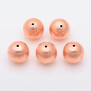 14mm Copper Round Ball Spacer Beads