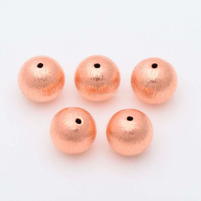 12mm Copper Round Ball Spacer Beads