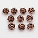 8mm Antique Copper Bali Spacer Beads