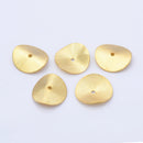 Gold Plated Wavy Disc Spacer Beads - 20mm