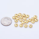Gold Plated 8mm Saucer Spacer Beads