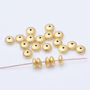 Gold Brushed Saucer Beads For Jewelry Makings 