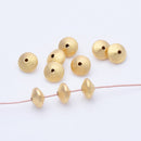 Gold Brushed Bicone Saucer Beads For Jewelry Makings 