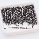 Black / Gunmetal Round Shiny Ball Beads For Jewelry Makings 