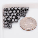 Black Gunmetal Plated 6mm Bi-cone Saucer Spacer Beads