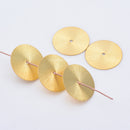 Gold Plated Flat Disc Heishi Spacer Beads - 24mm