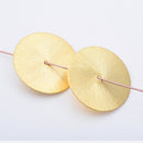 Gold Brushed Flat Spacers Heishi Disc Beads 
