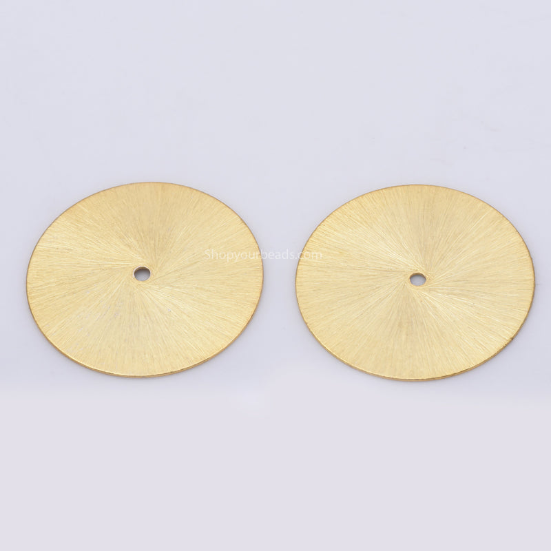 Gold Plated Heishi Flat Disc Spacer Beads - 32mm