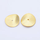 Gold Brushed  Spacers Wavy Heishi Disc Beads For Jewelry Makings