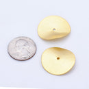 Gold Plated Wavy Disc Spacer Beads - 28mm