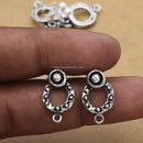 Antique Silver Plated Bali Earring Studs