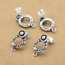 Antique Silver Plated Bali Earring Studs