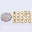Gold Plated 6mm Bi-cone Saucer Spacer Beads