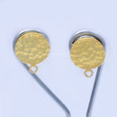 Gold Plated Hammered Earring Studs