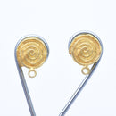Gold Plated Spiral Earring Studs