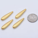 Gold Plated Tear Drop Spacer Beads - 36mm