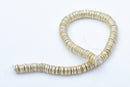 Gold Colored Flat Disc Heishi Spacer Beads - 8 inch strand