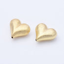 Gold Plated Heart Spacer Beads