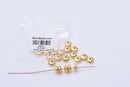 Gold Plated 8mm Saucer Spacer Beads