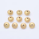 Gold Plated 10mm Bi-cone Saucer Spacer Beads