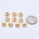 Gold Plated 10mm Bi-cone Saucer Spacer Beads