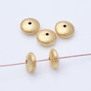 Gold Brushed Saucer Beads For Jewelry Makings 