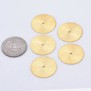 Gold Plated Flat Disc Heishi Spacer Beads - 24mm