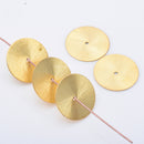 Gold Plated Heishi Flat Disc Spacer Beads - 22mm