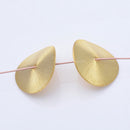 Gold Plated Wavy Disc Spacer Beads - 28mm