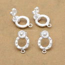 Silver Bali Ear Studs post For Earring Makings