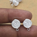 Silver Plated Spiral Earring Studs