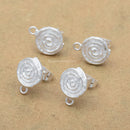 Silver Plated Spiral Earring Studs
