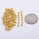 Gold Plated 3mm Faceted Diamond Cut Beads