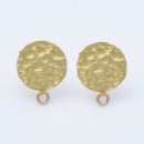 Gold Plated Hammered Earring Studs