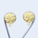 Gold Plated Hammered Earring Studs