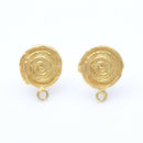 Gold Plated Spiral Earring Studs