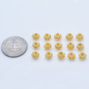 7mm Gold Plated Coil Shaped Bali Beads