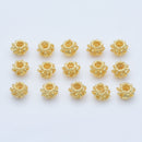 7mm Gold Plated Coil Shaped Bali Beads