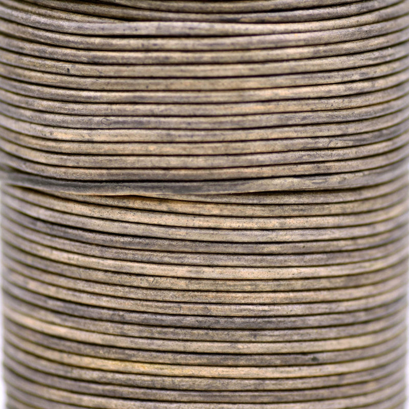 Vintage Grey Brown Matt Finish Leather Cord Round For DIY Jewelry 