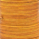 Antique Yellow Brown Matt Finish Indian Leather Round
