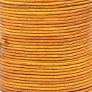 Antique Yellow Brown Matt Finish Leather Cord For DIY Jewelry 