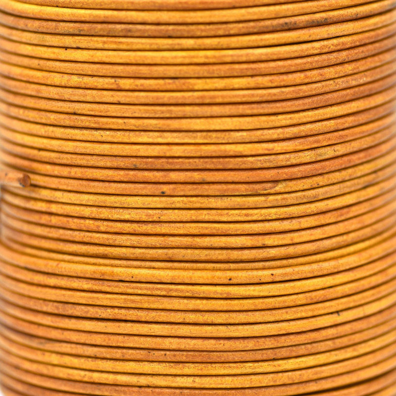 Antique Yellow Brown Matt Finish Leather Cord For DIY Jewelry 