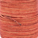 Natural Red Matt Finish Leather Cord Round
