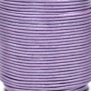Metallic Purple Leather Cord Round
