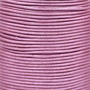Metallic Mauve Pink Purple Leather Cord Round