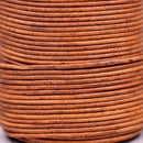 Vintage Natural Brown Leather Cord Round