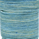 Vintage Sky Blue Leather Cord Round For Wrap Bracelet 