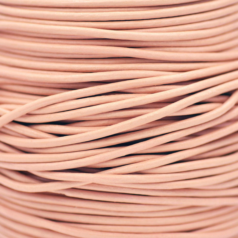 Peach Color Leather Cord Round