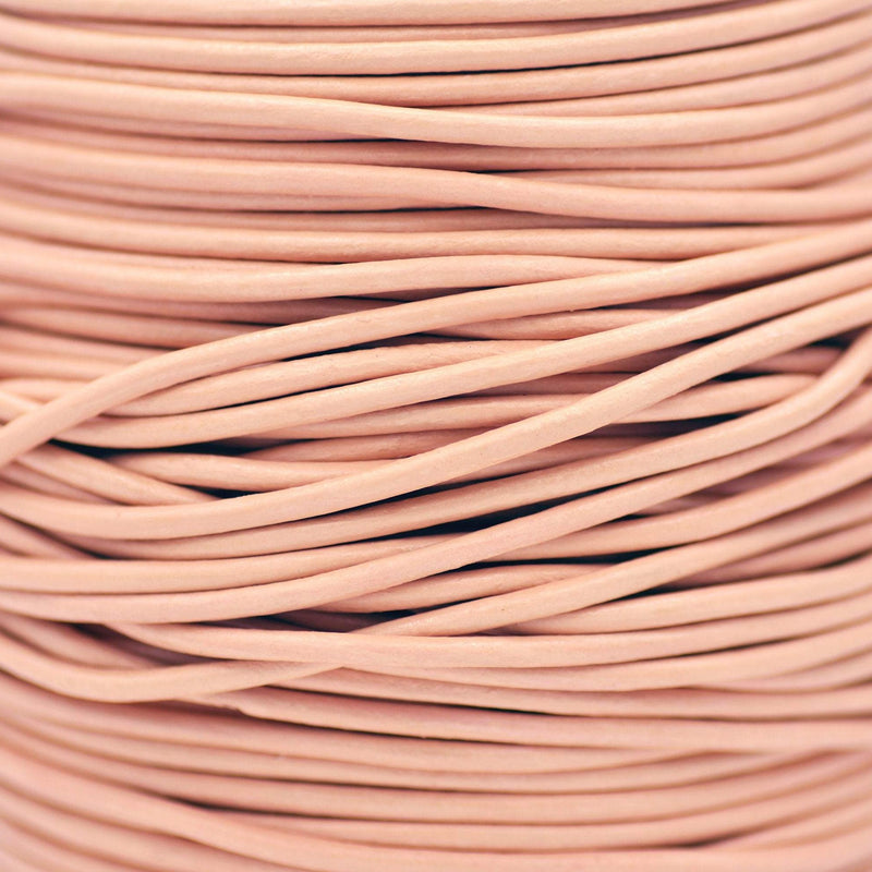 Peach Color Leather Cord Round For DIY Jewelry