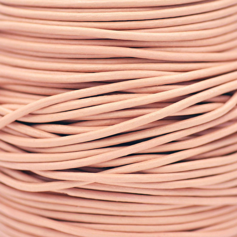 Peach Color Leather Cord Round For DIY Jewelry 